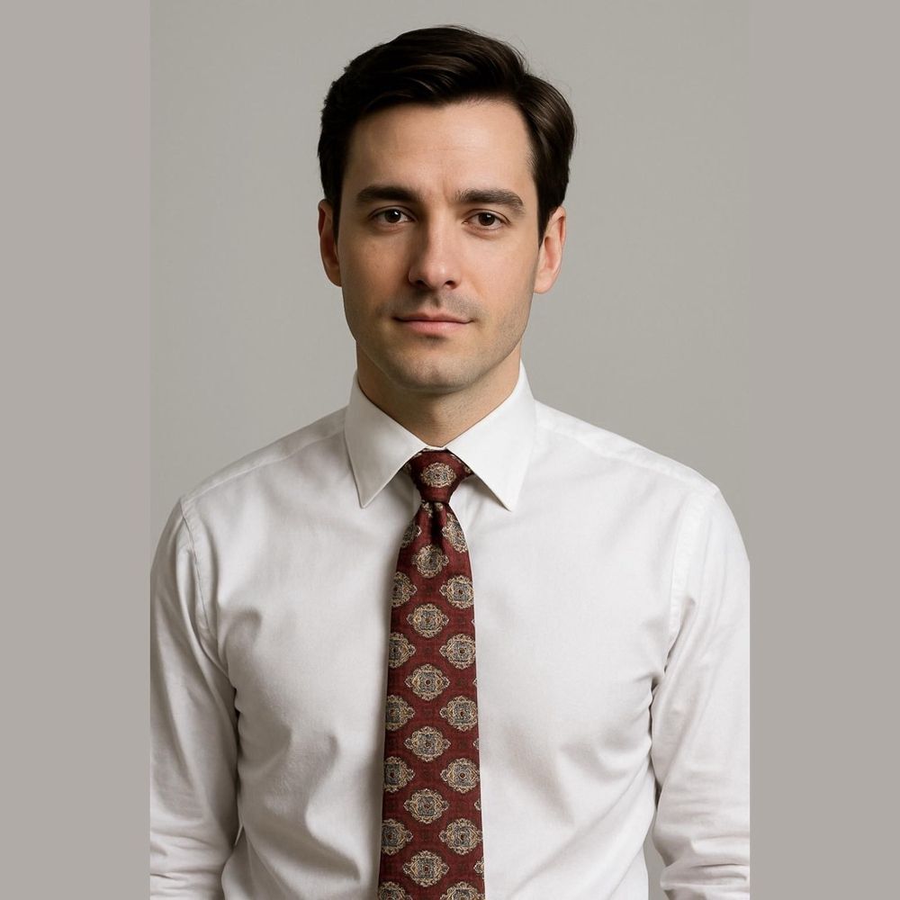 J.G. Hook Red Paisley Silk Necktie